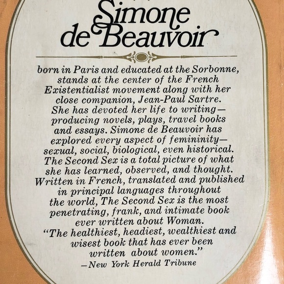 1970 The Second Sex by Simone de Beauvoir Paperback Bantam Vintage Book - Picture 3 of 11